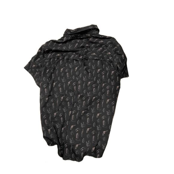 Rock & Roll Denim Short Sleeve Button Down Shirt Mens XL - Picture 2 of 3